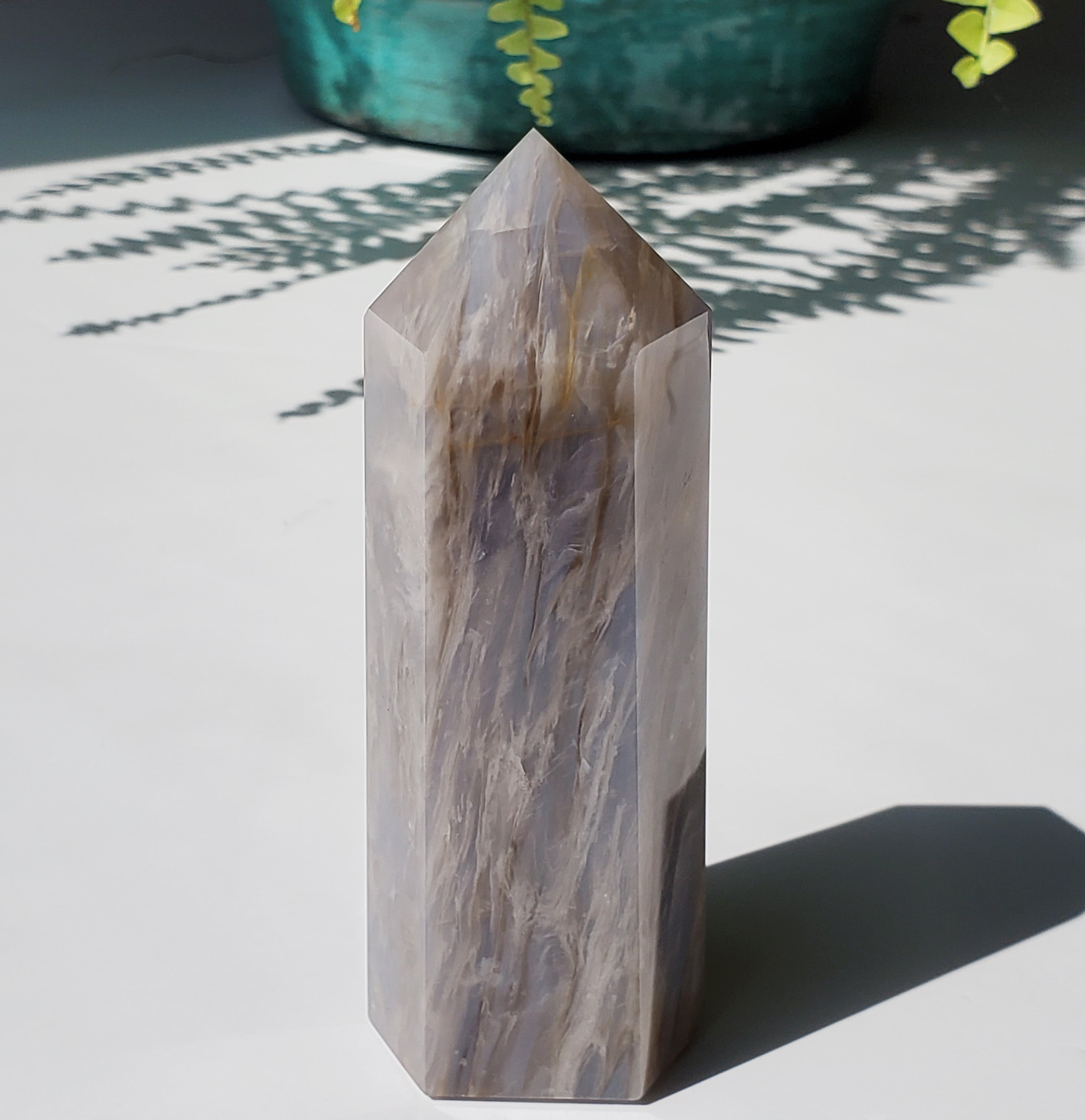 Blue Rose Quartz Crystal Point