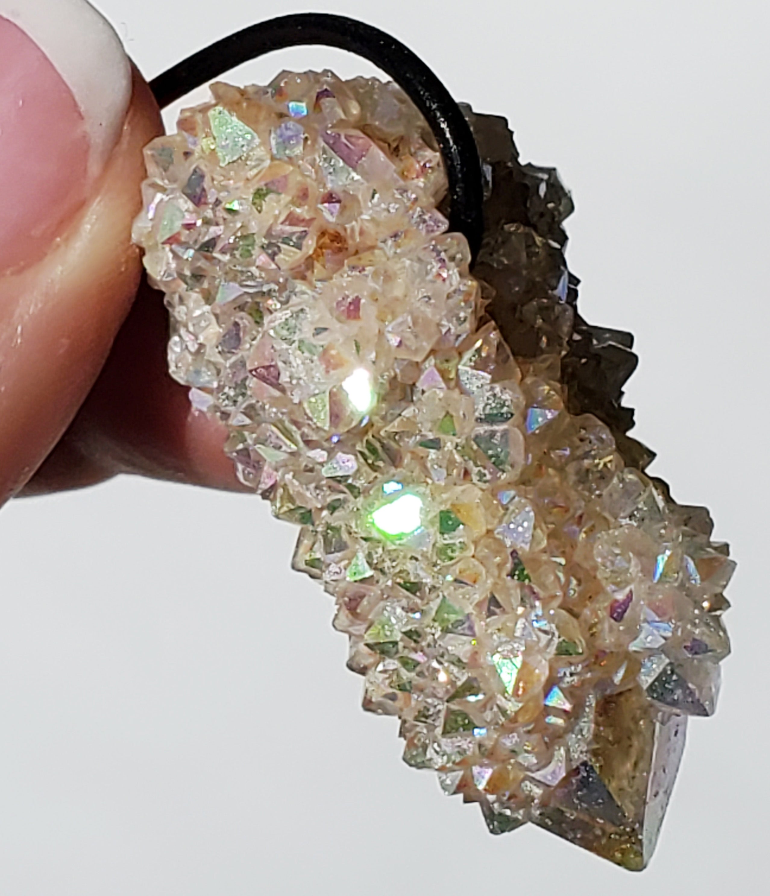 Opal Aura Spirit Quartz Necklace