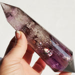Amethyst Vogel Point with rainbow inclusions