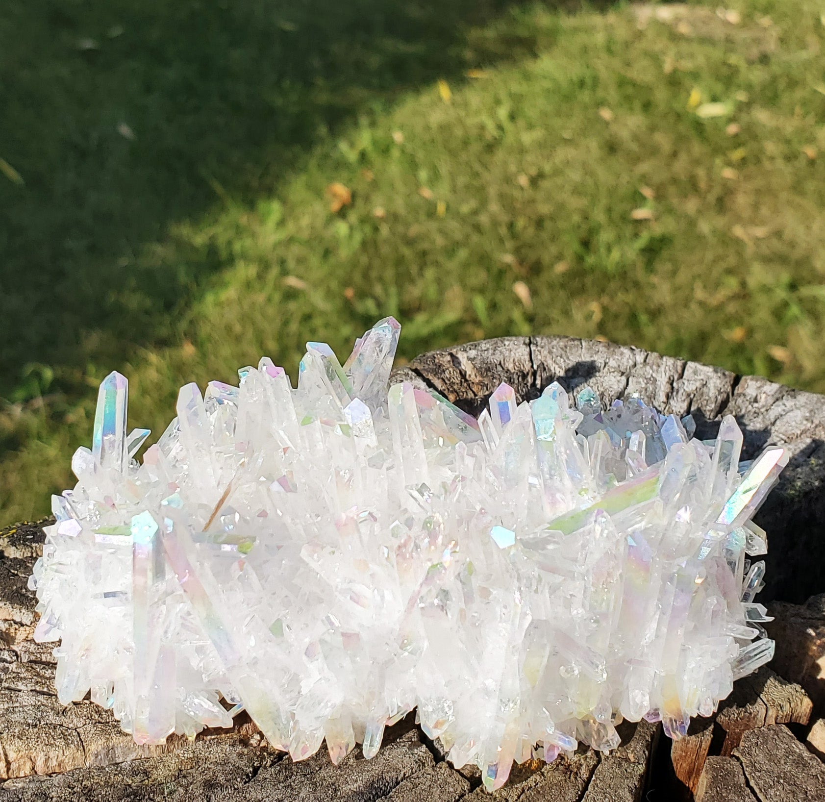 Angel Aura Quartz cluster