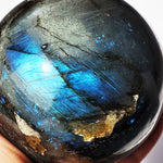 Labradorite Sphere - flashy - extra large 3 7/8"