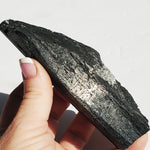 Black Tourmaline stone - log - Protection Stone