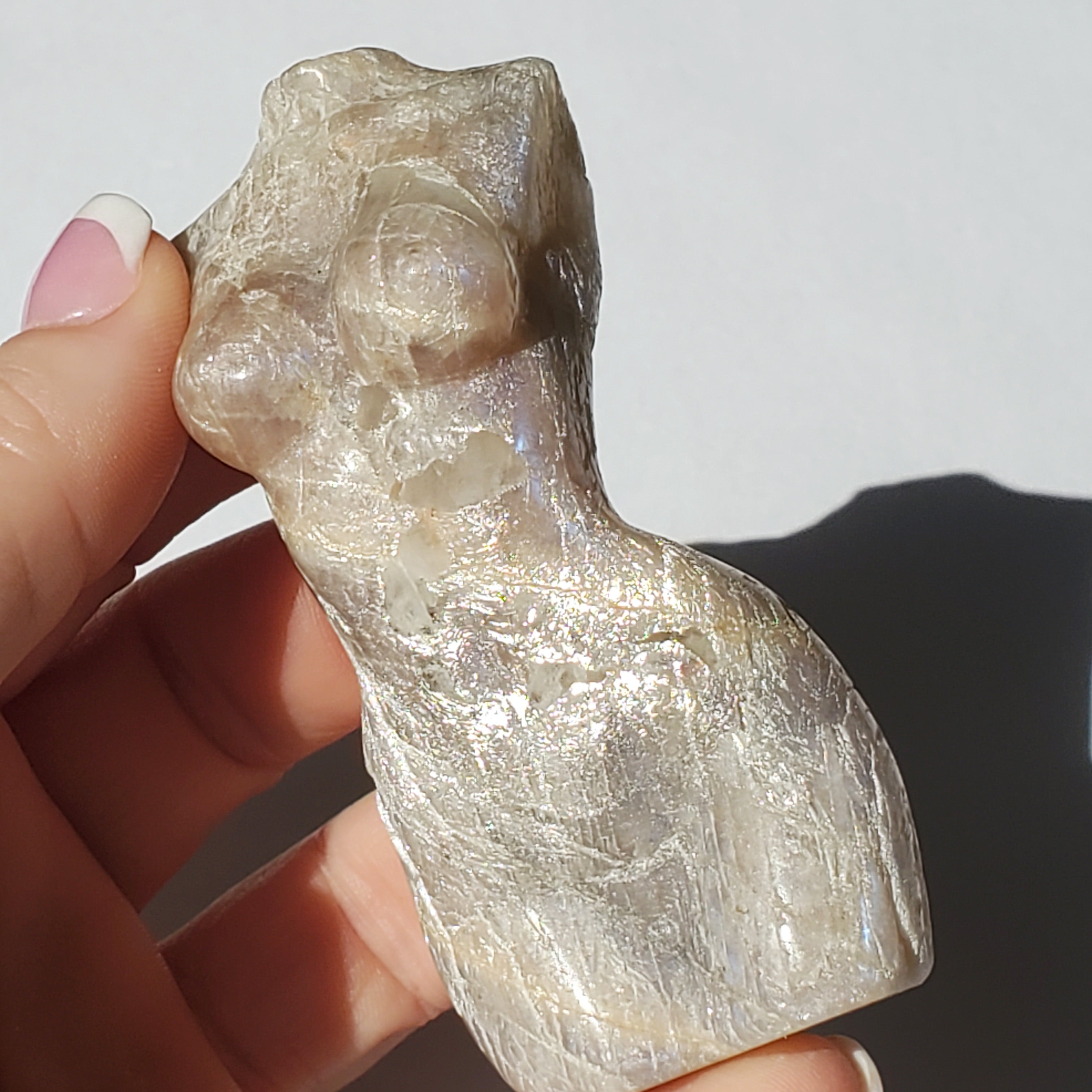 Goddess Crystal Statue Moonstone