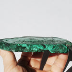 Malachite stone - slice 10.5 oz