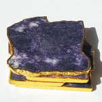 Purple Lepidolite Stone Coasters set of 4