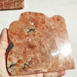 Drink Beverage Coasters Large Natural Sunstone set of 2