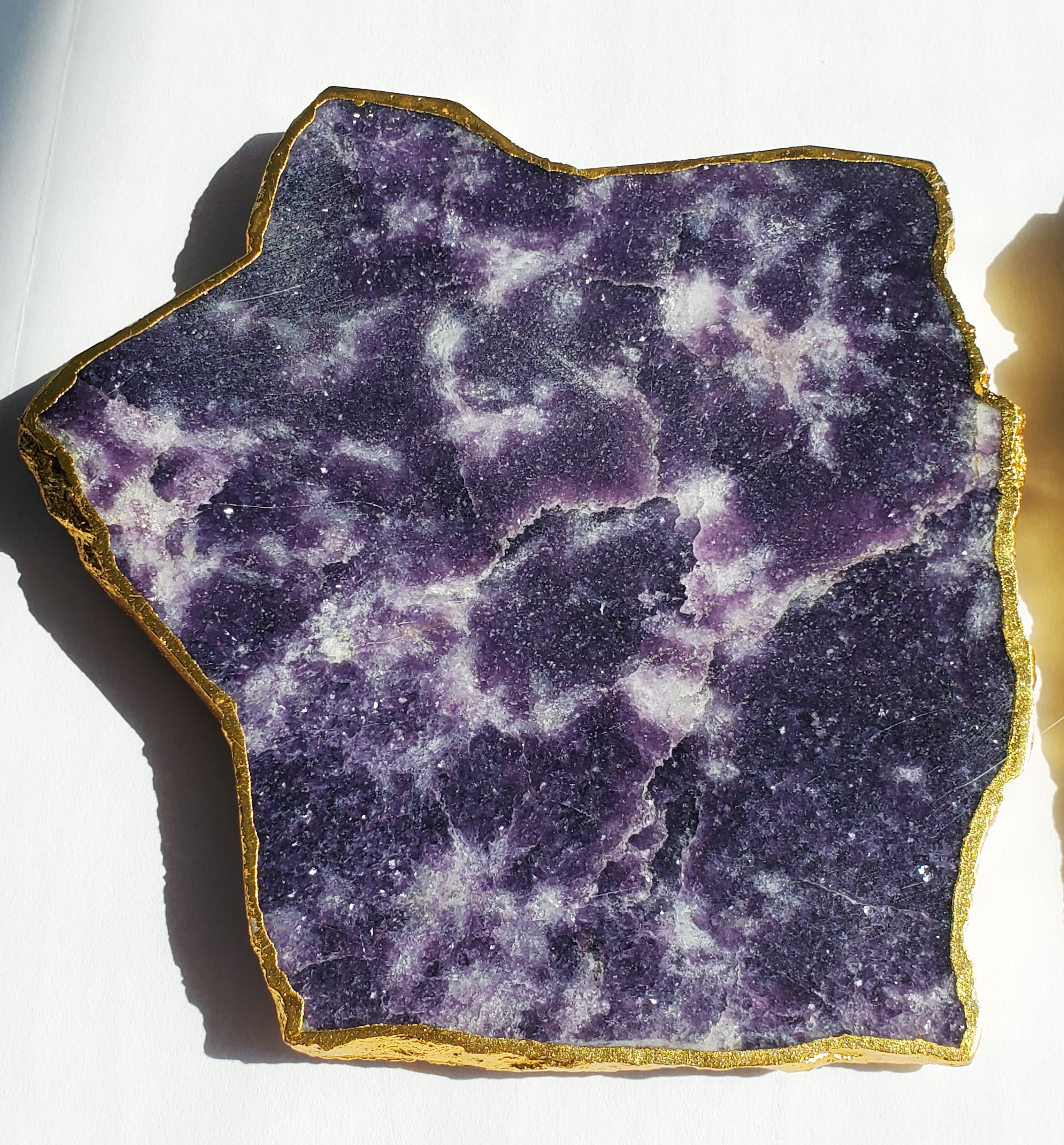 Stone Drink Coasters set of 6 Lepidolite