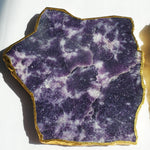 Stone Drink Coasters set of 6 Lepidolite