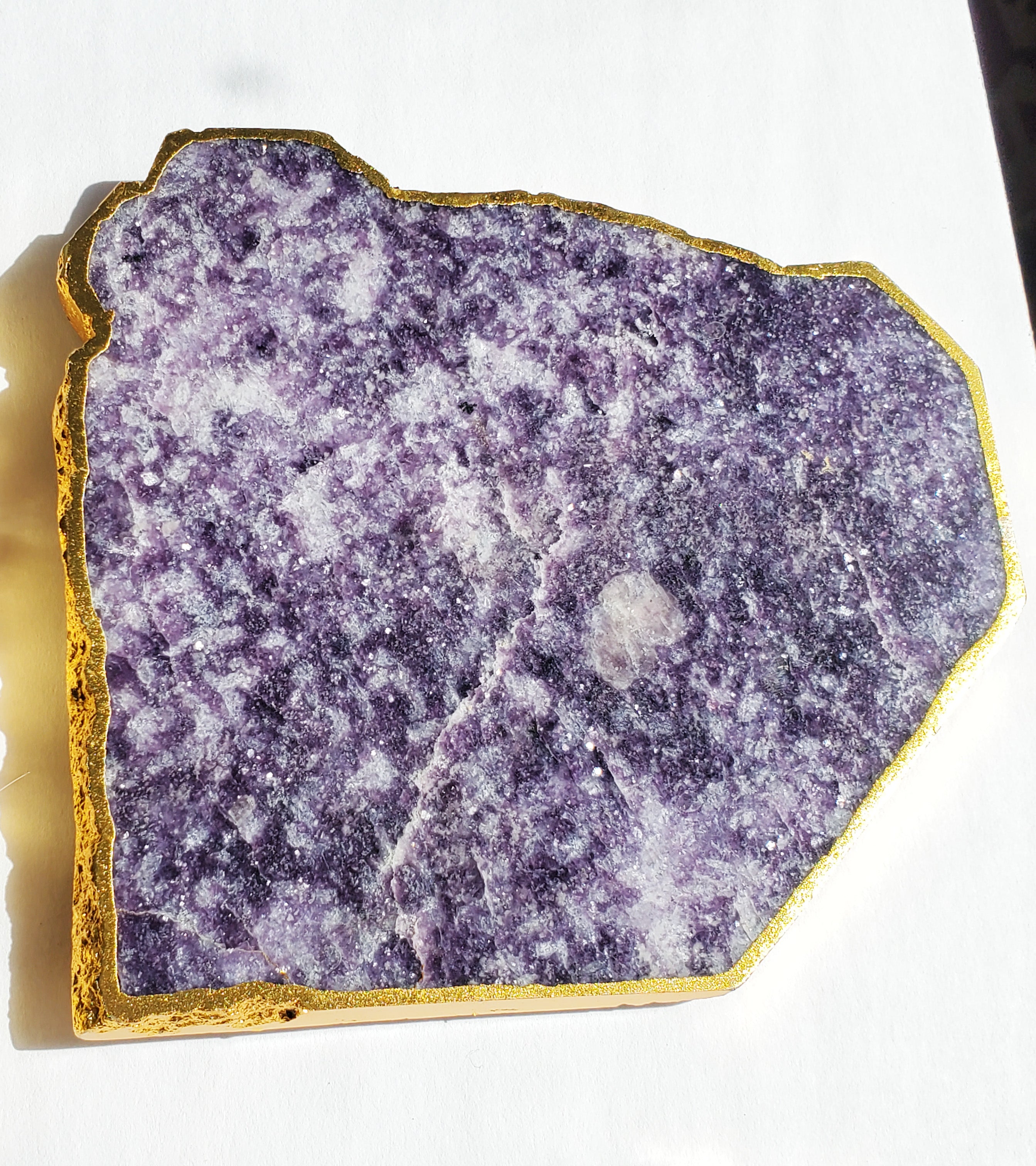 Stone Drink Coasters set of 6 Lepidolite