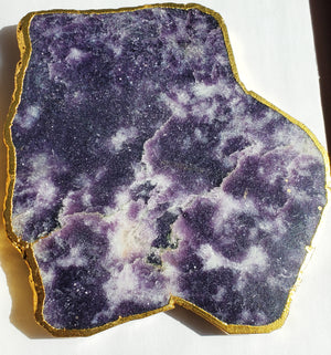 Stone Drink Coasters set of 6 Lepidolite