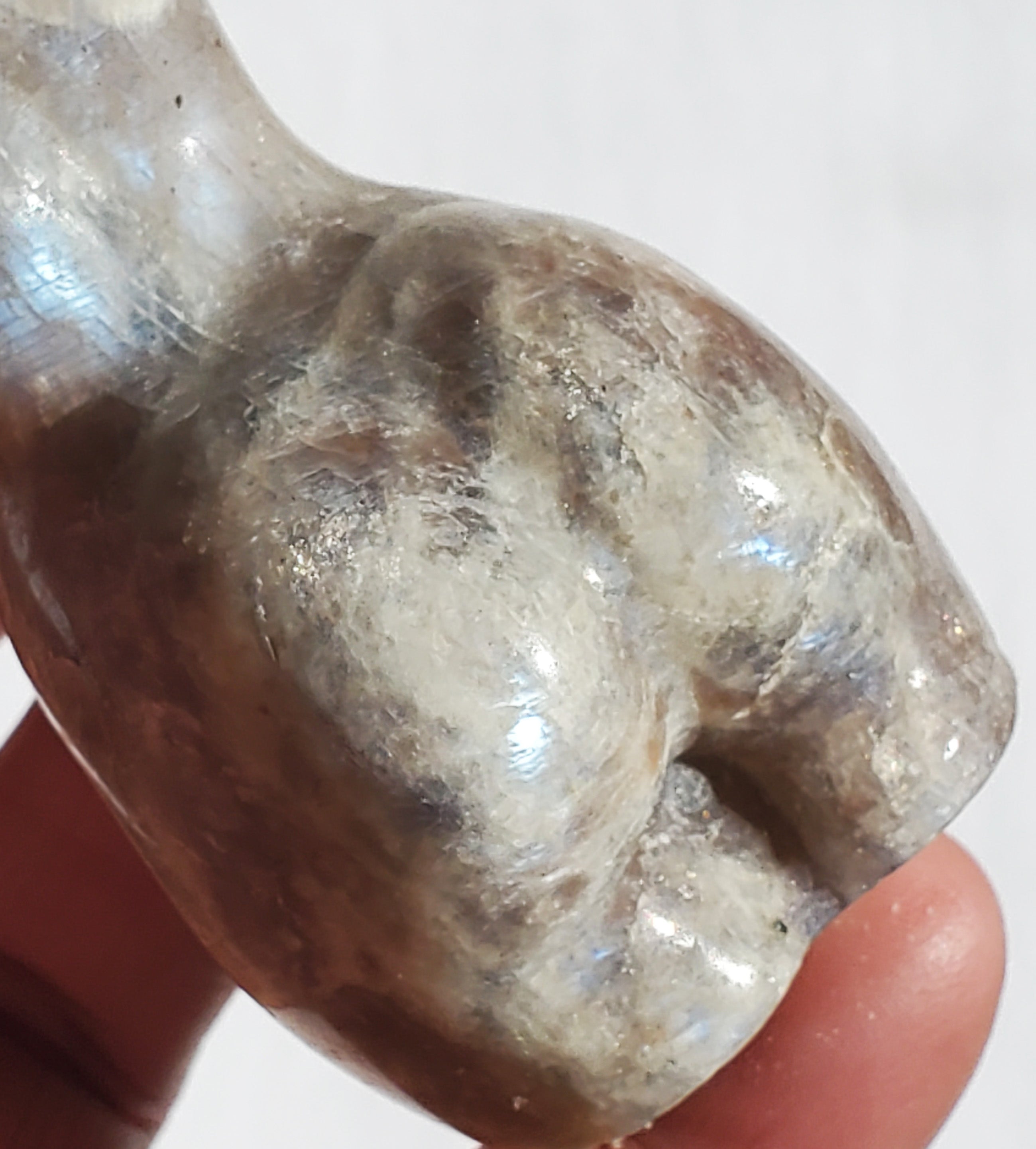 Crystal Goddess Statue, flashy Moonstone