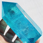 Aqua Aura Quartz Crystal Tower