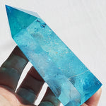 Aqua Aura Quartz Crystal Tower