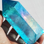 Aqua Aura Quartz Crystal Tower