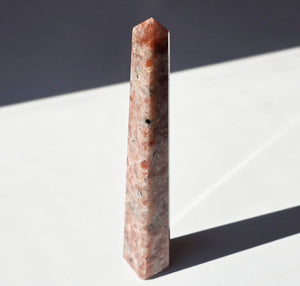 Flashy Sunstone Crystal Tower 10 3/4"