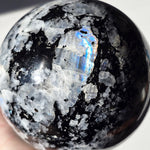 Large Moonstone Sphere with rainbow inclusions