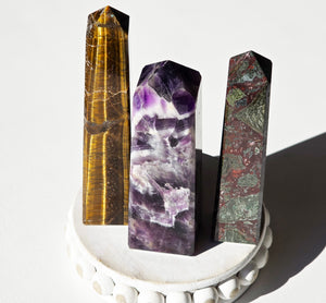 Tiger's Eye Stone, Amethyst Tower, Dragon Blood Stone