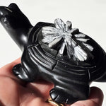 Chrysanthemum Flower Stone Turtle Statue