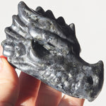 Larvikite Crystal Dragon Head, Dragon Skull