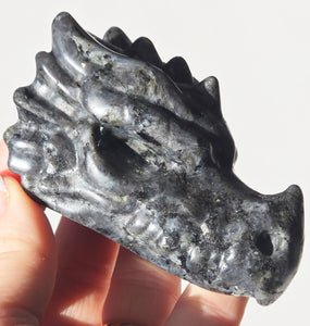 Larvikite Crystal Dragon Head, Dragon Skull