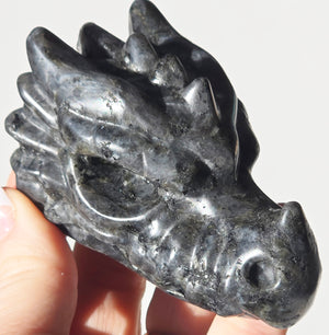 Larvikite Crystal Dragon Head, Dragon Skull