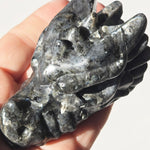 Larvikite Crystal Dragon Head, Dragon Skull