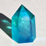 Aqua Aura Quartz Crystal Tower