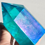 Aqua Aura Quartz Crystal Tower