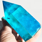 Aqua Aura Quartz Crystal Tower