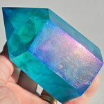 Aqua Aura Quartz Crystal Tower