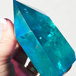 Aqua Aura Quartz Crystal Tower