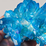 Aqua Aura Quartz Crystal Cluster