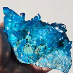 Aqua Aura Quartz Crystal Cluster