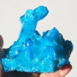 Aqua Aura Quartz Crystal Cluster