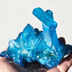 Aqua Aura Quartz Crystal Cluster