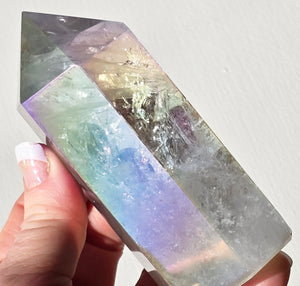 Angel Aura Opal Quartz Crystal Tower