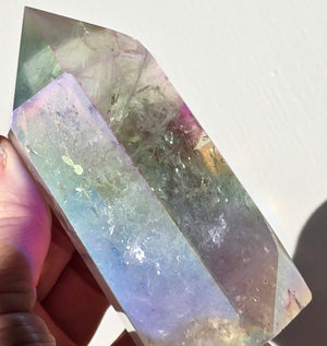 Angel Aura Opal Quartz Crystal Tower