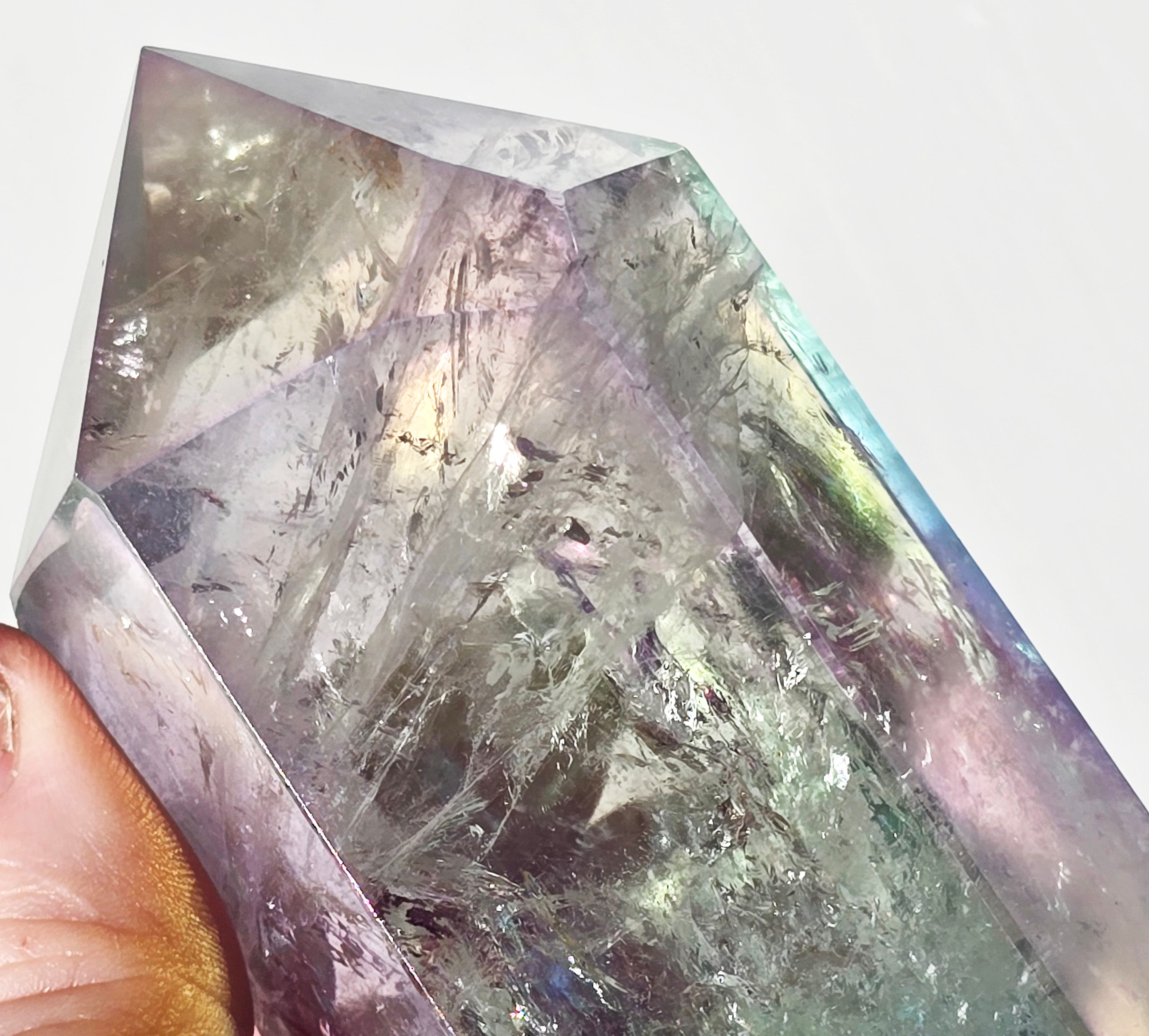 Angel Aura Opal Quartz Crystal Tower