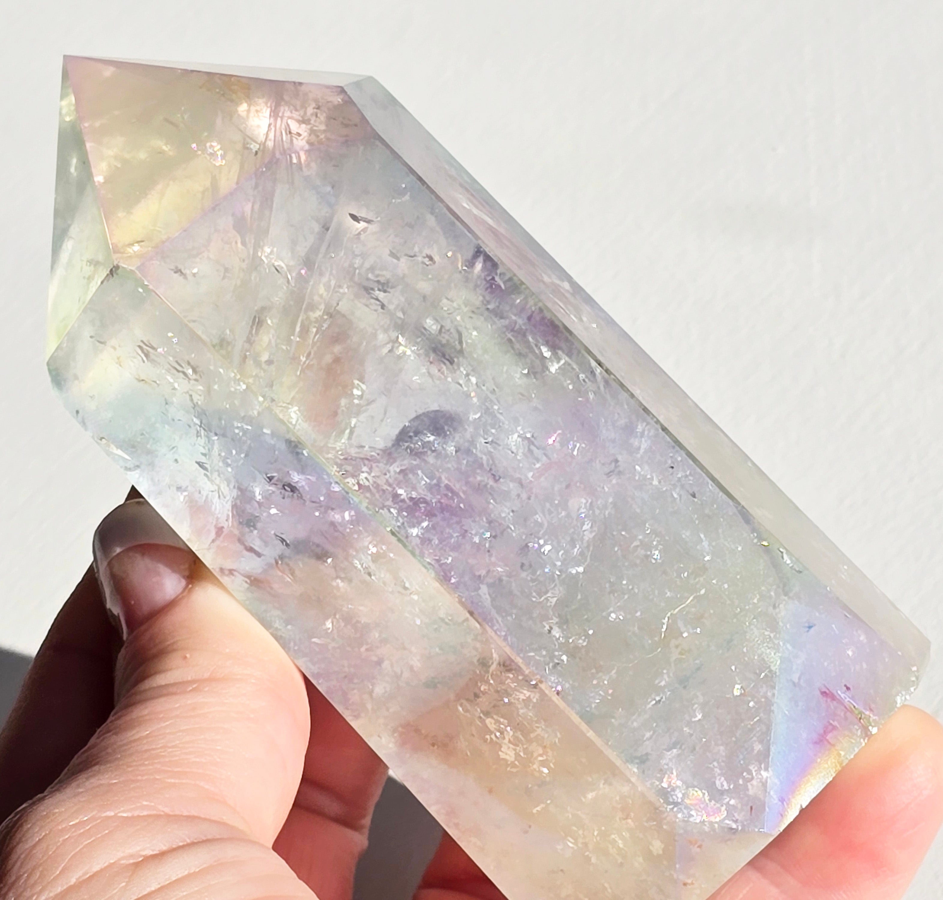 Angel Aura Opal Quartz Crystal Tower