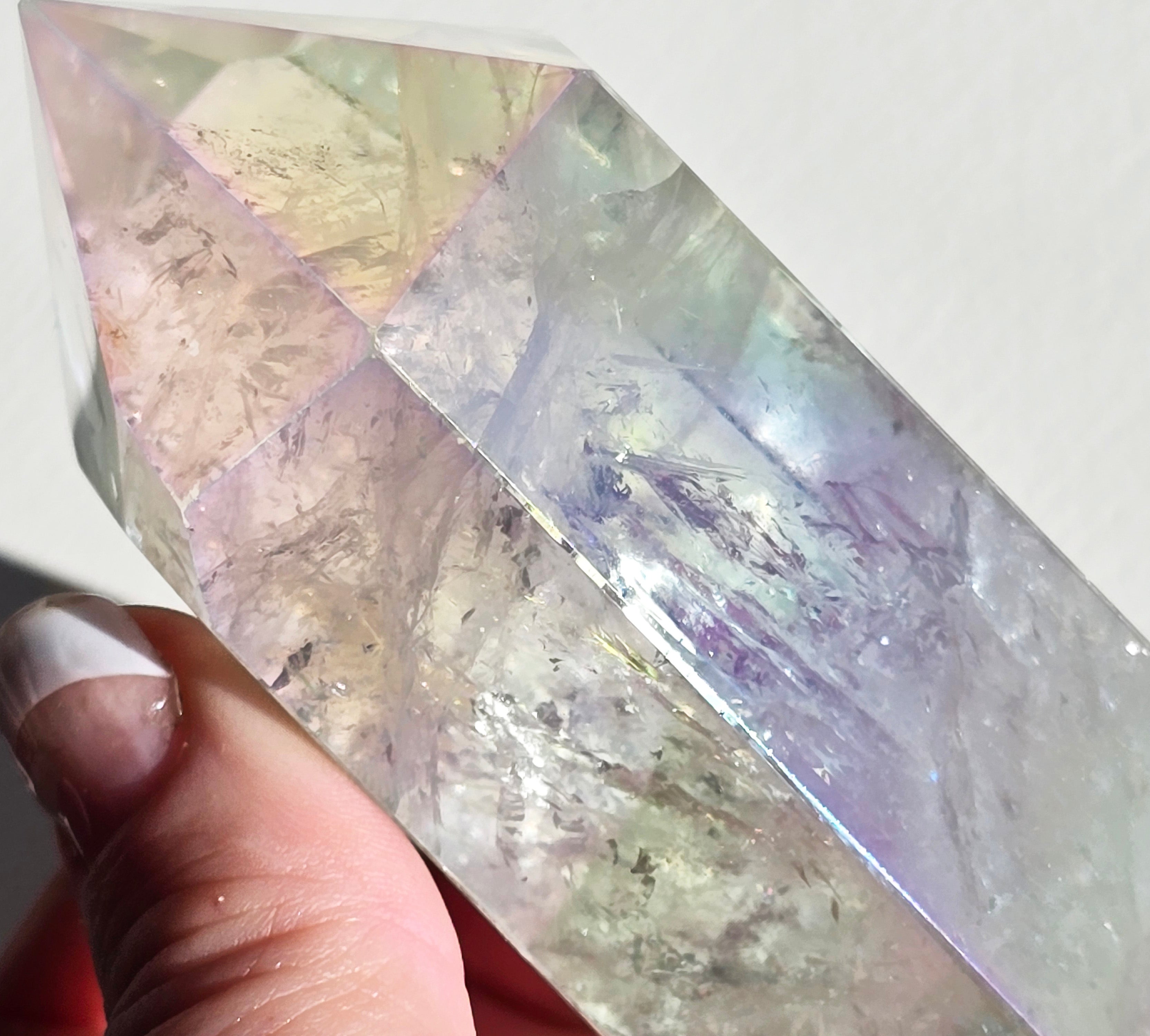 Angel Aura Opal Quartz Crystal Tower