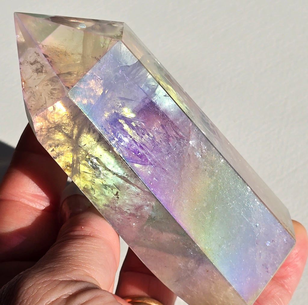 Angel Aura Opal Quartz Crystal Tower