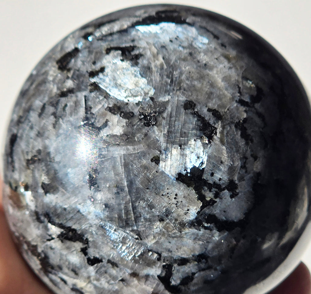 Flashy Larvikite Sphere 63 mm