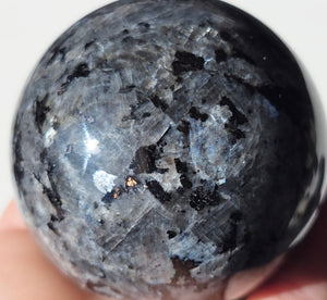 Flashy Larvikite Sphere 63 mm