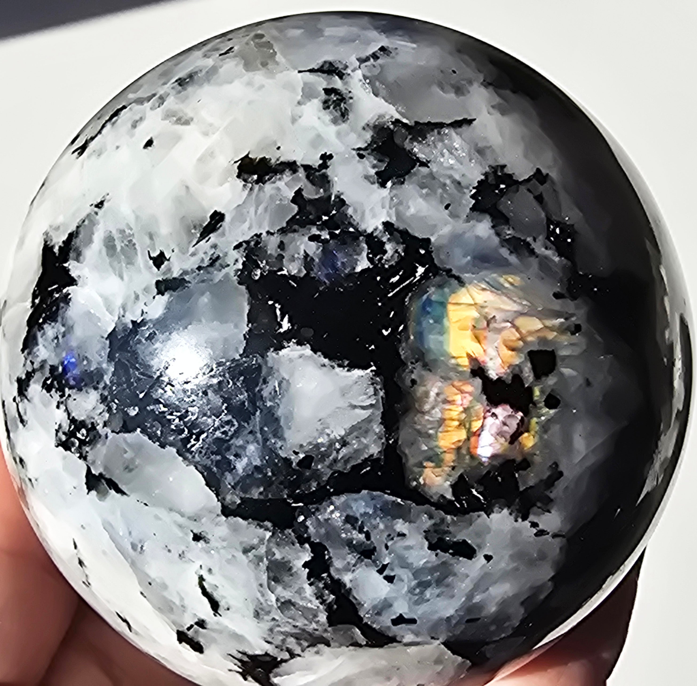 Flashy Moonstone Crystal Sphere