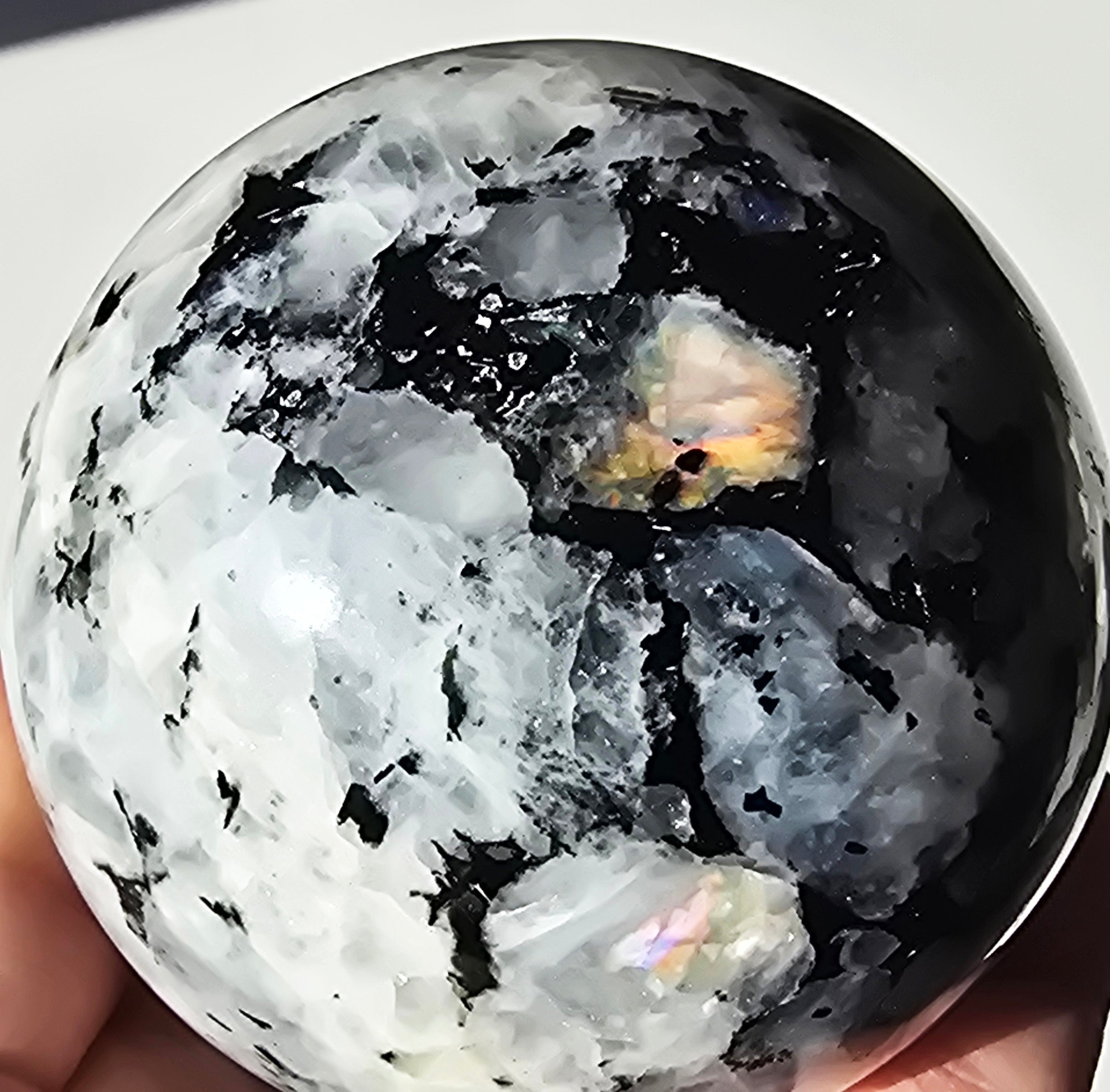 Flashy Moonstone Crystal Sphere