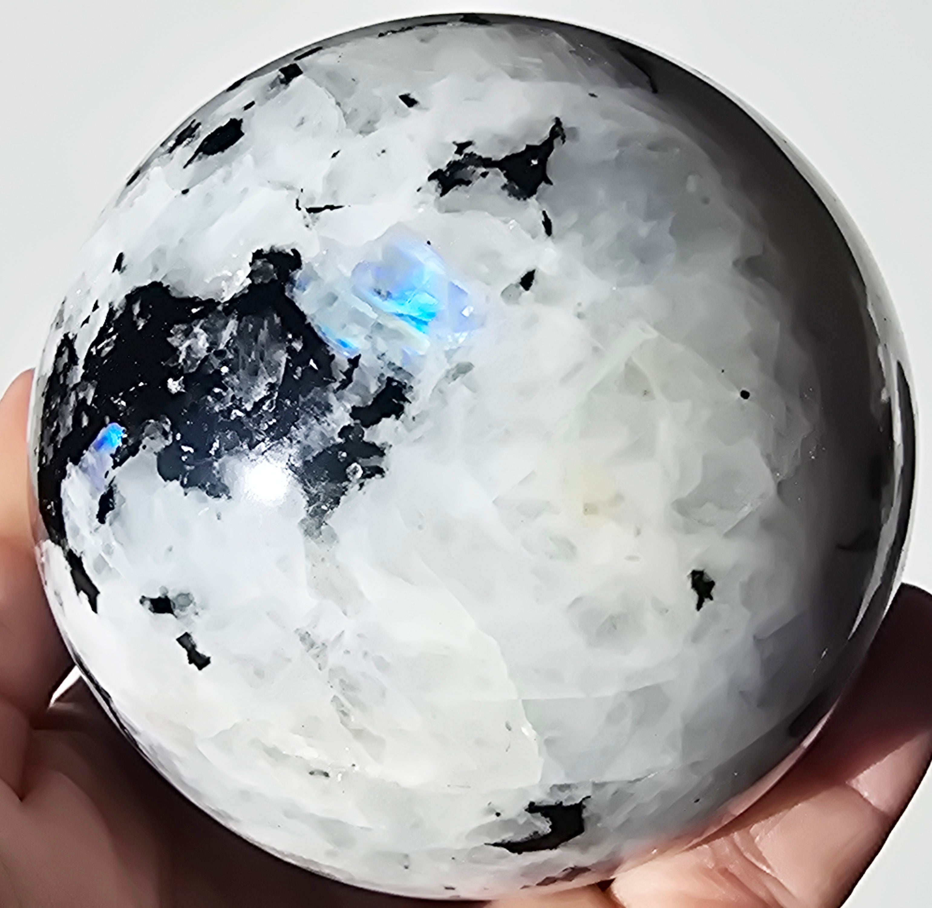 Flashy Moonstone Crystal Sphere