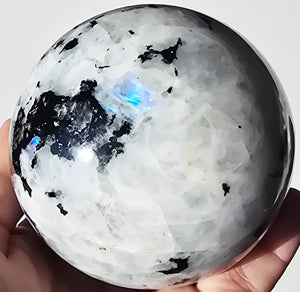 Flashy Moonstone Crystal Sphere