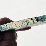 Arfvedsonite plate with a malachite slice