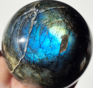 Flashy Labradorite Sphere with rainbow inclusions