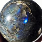 Flashy Labradorite Sphere with rainbow inclusions